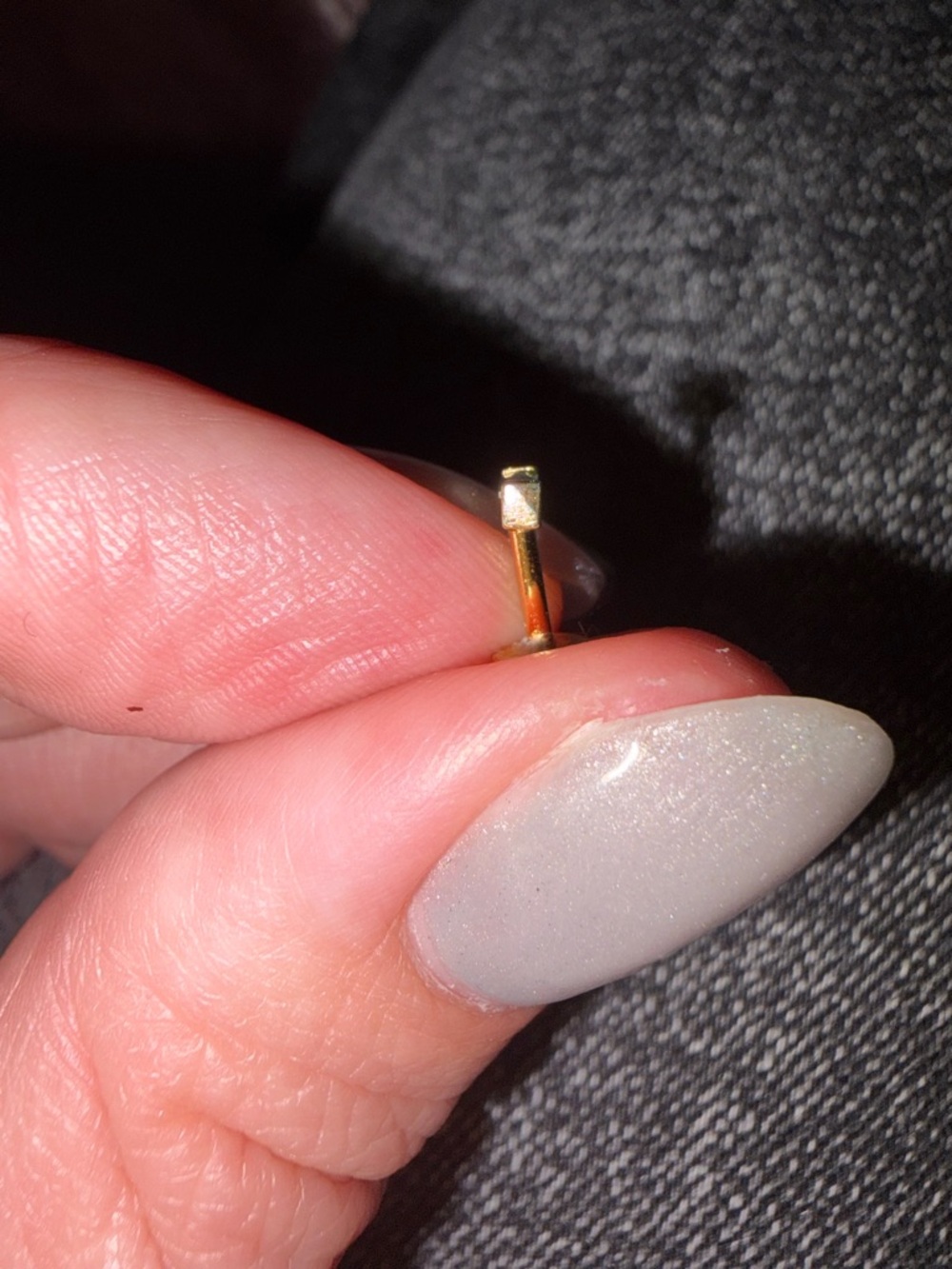 Green Rectangular Gem Earrings - Picture 5 of 6